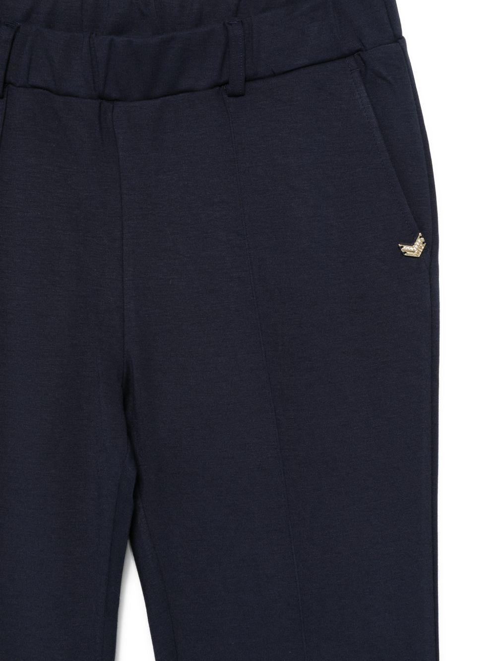 LIUJO Pantaloni blu navy a zampa di elefante 