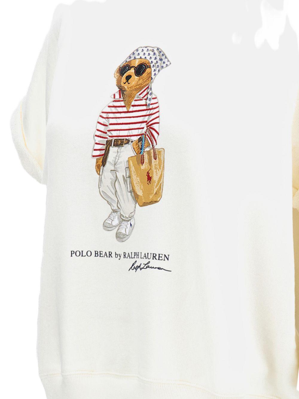 POLO RALPH LAUREN T-shirt a maniche corte arrotolate con stampa 