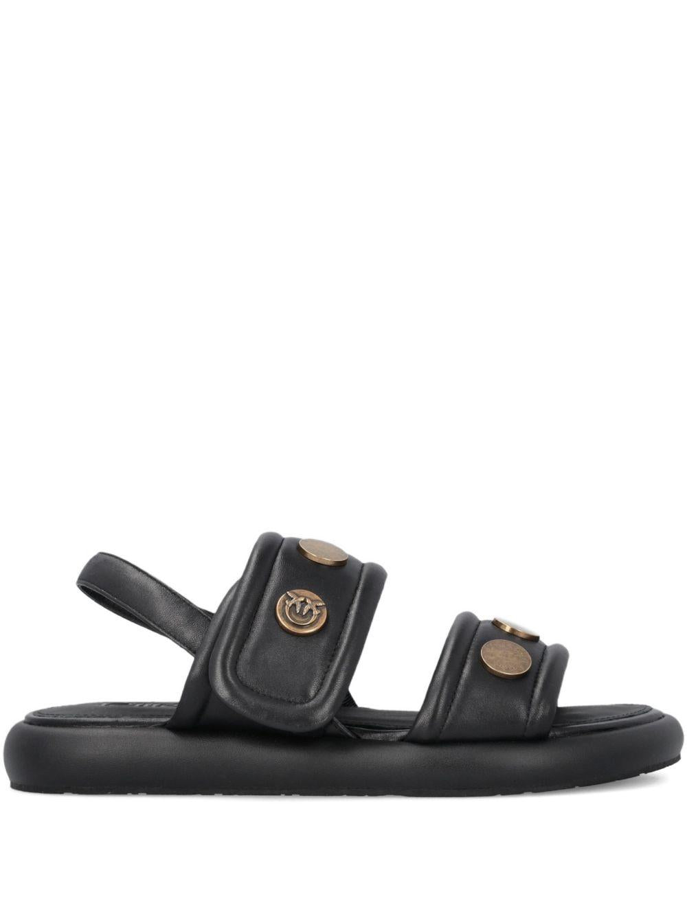 PINKO Sandali bassi 'Fiona' in pelle nera 