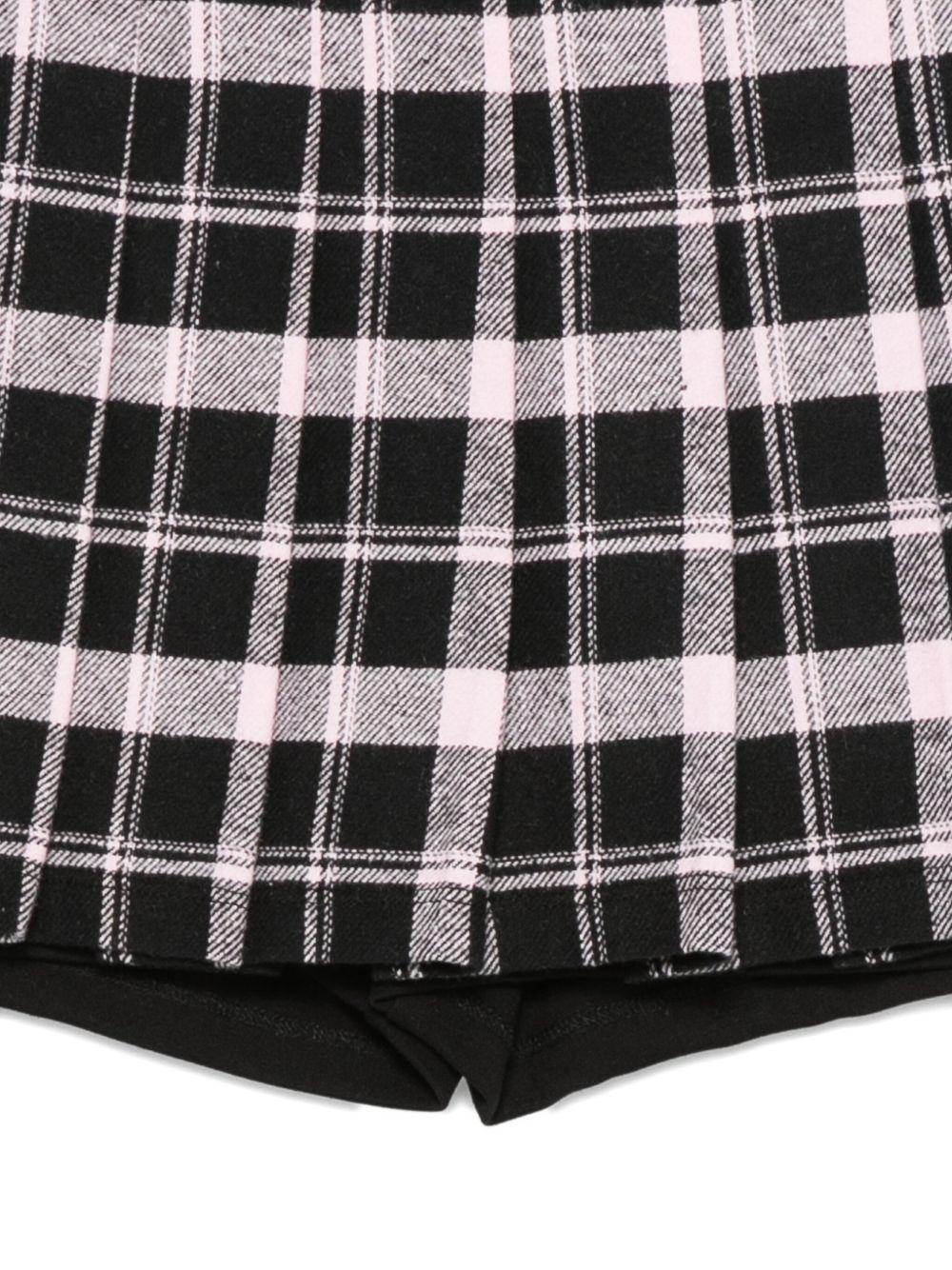 LIUJO Gonna pantalone nera con motivo a quadri 