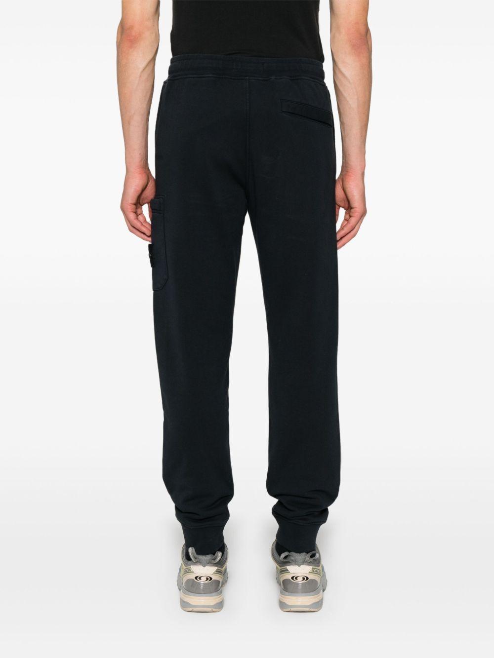 STONE ISLAND Pantaloni di tuta sportivi in cotone blu navy 