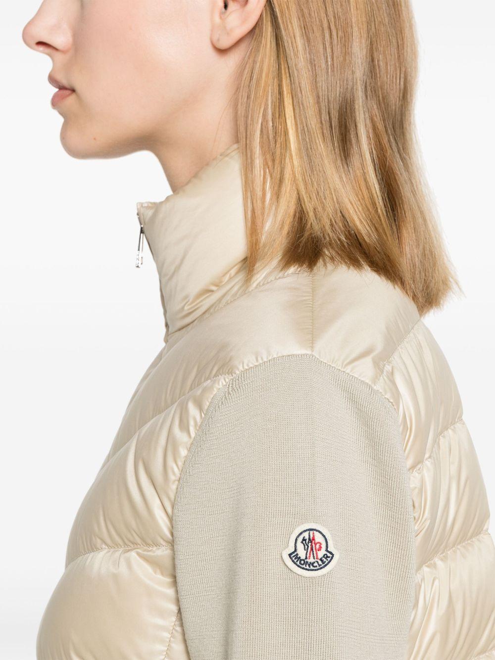 MONCLER Piumino con maniche in maglia 