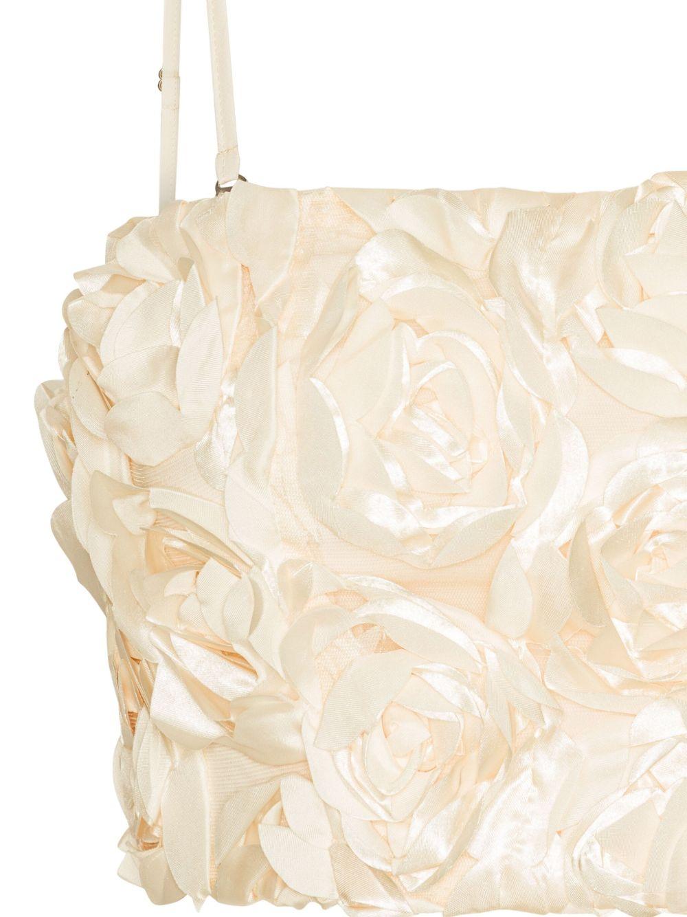 ROTATE Top con spalline sottili con applicazioni di rose 