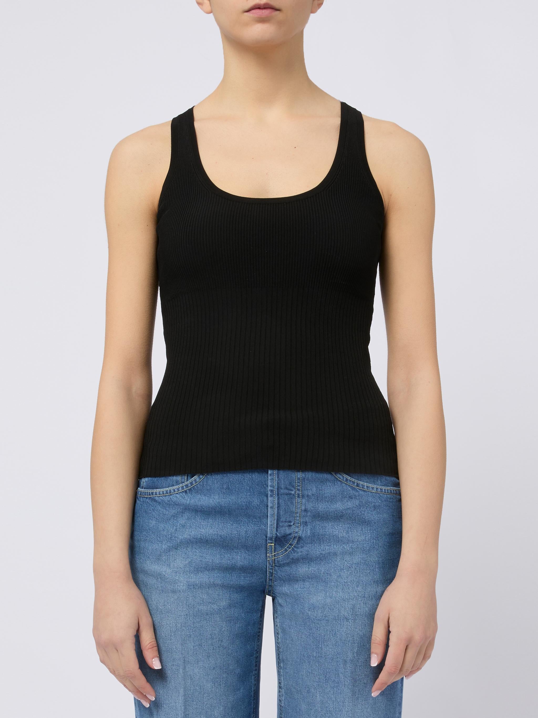 MAX MARA Top canotta Ghiro nero 