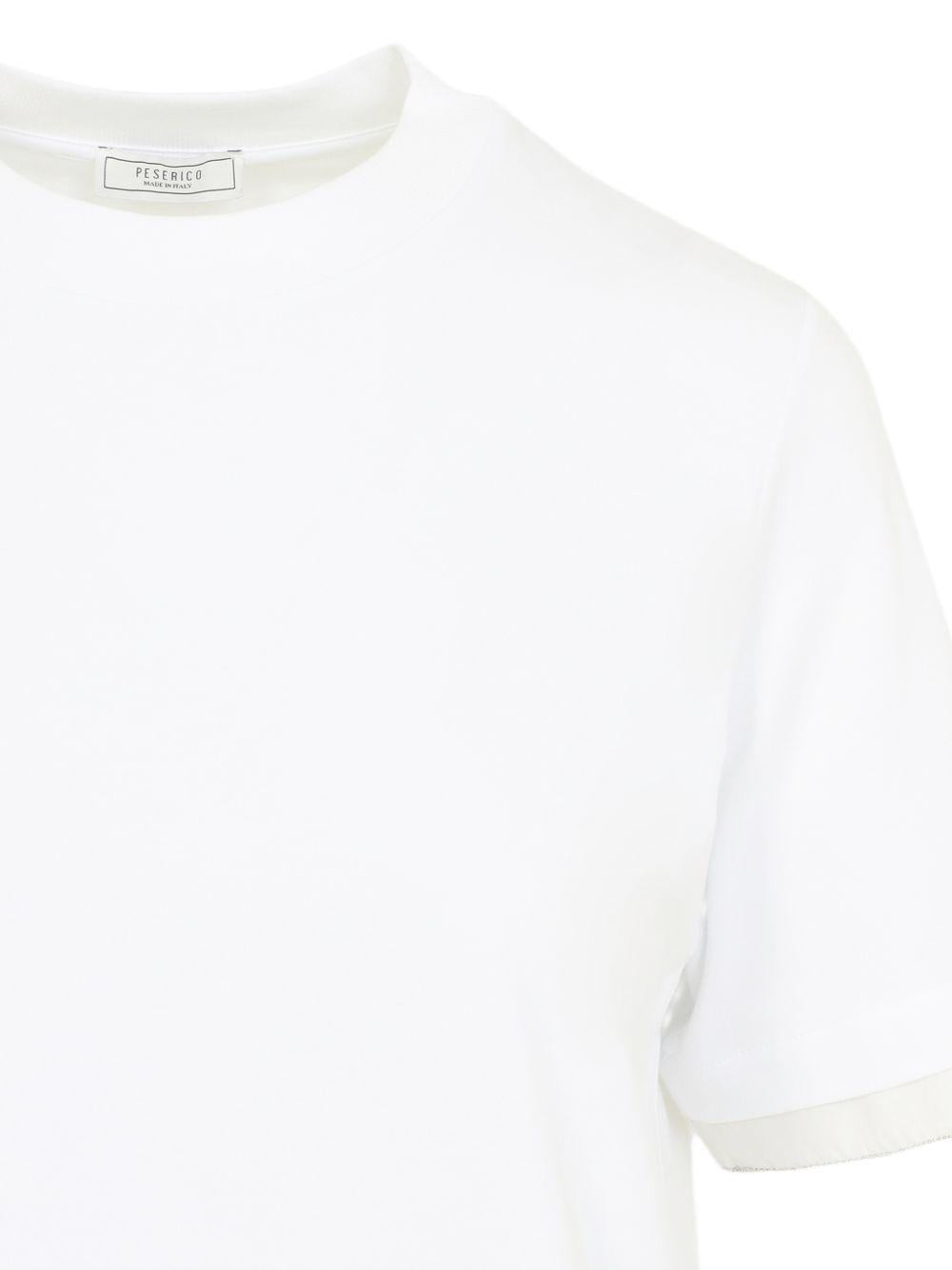 PESERICO T-shirt bianca con girocollo 