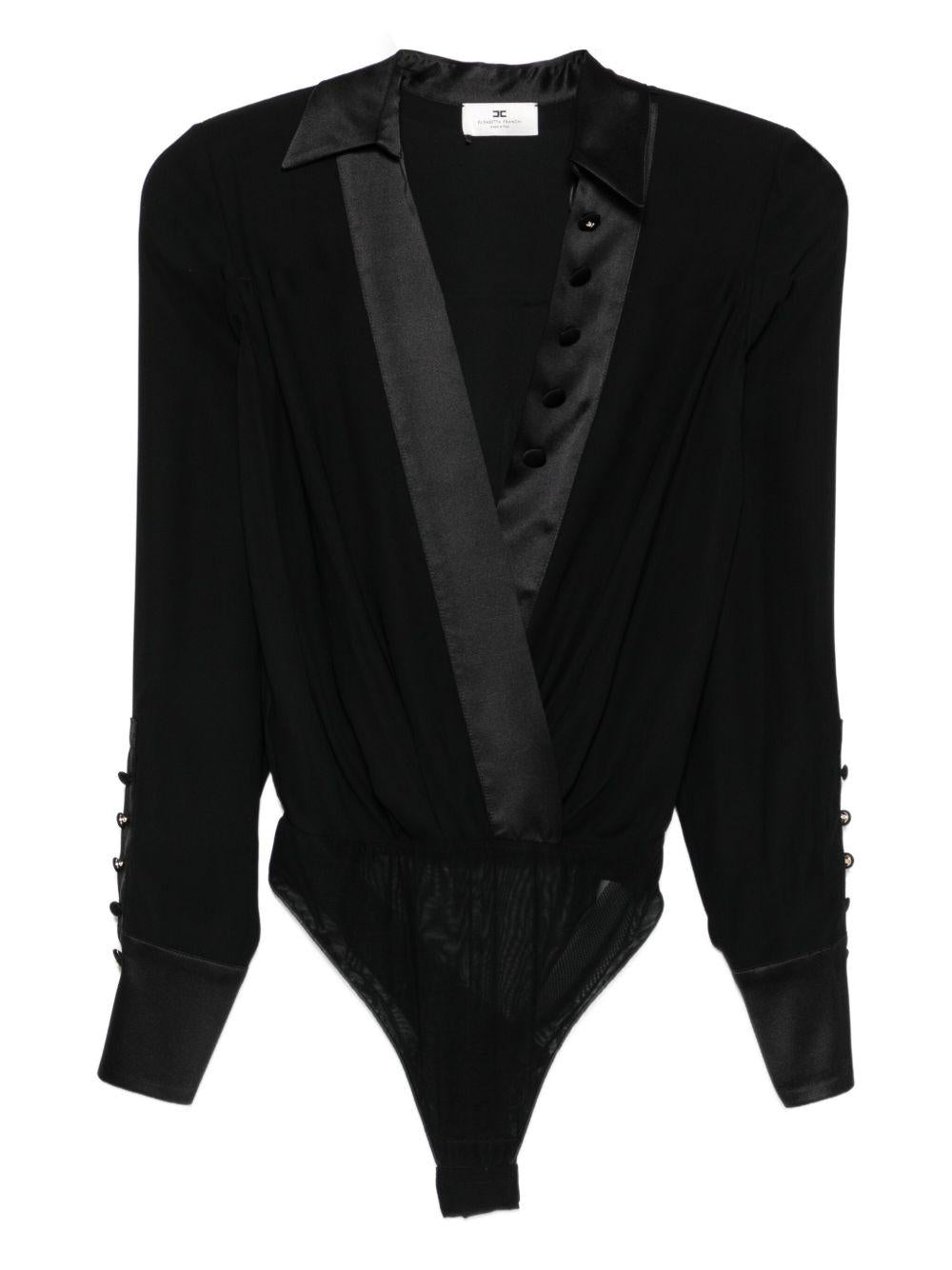 ELISABETTA FRANCHI Blusa a body nera 