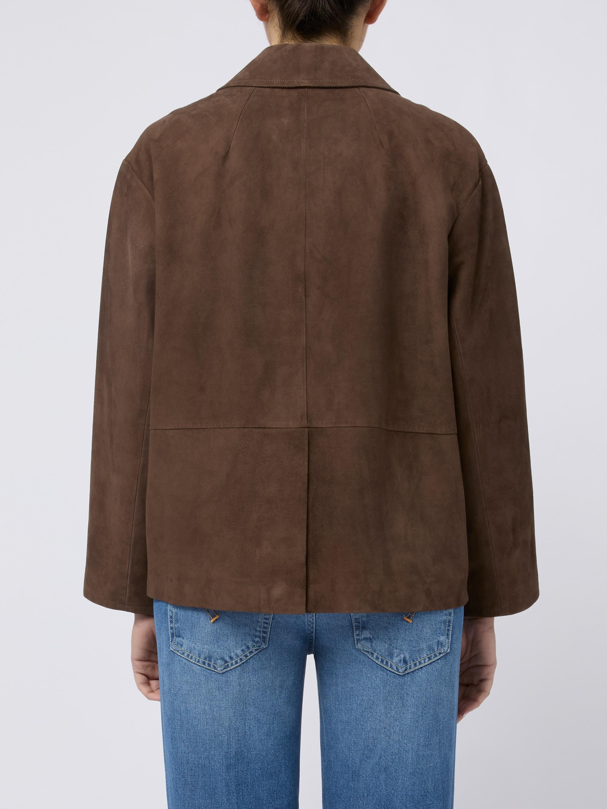 S MAX MARA Giacca in suede Charme marrone 