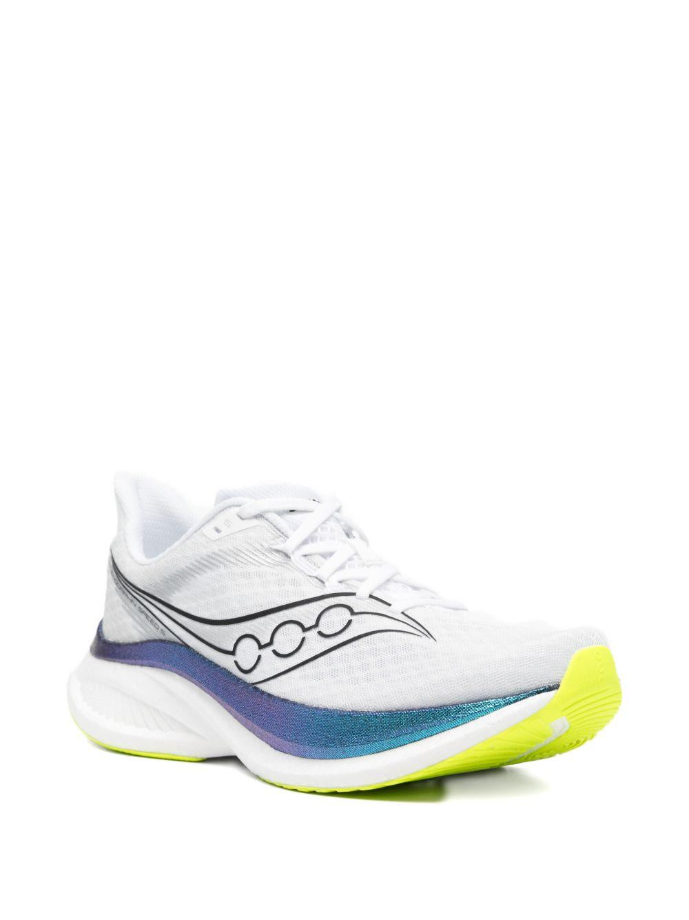 SAUCONY Sneakers Endorphin Speed bianche e celesti 