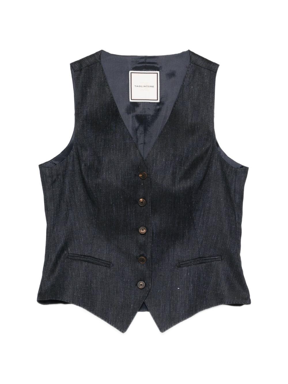 TAGLIATORE Elegante gilet blu Gracie 