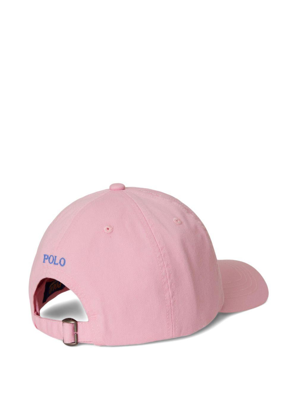 POLO RALPH LAUREN Cappellino da baseball rosa con logo 