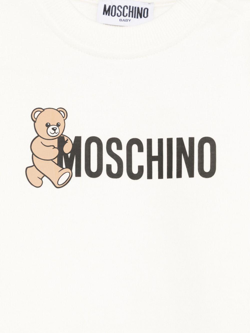 MOSCHINO Felpa in cotone con stampa 