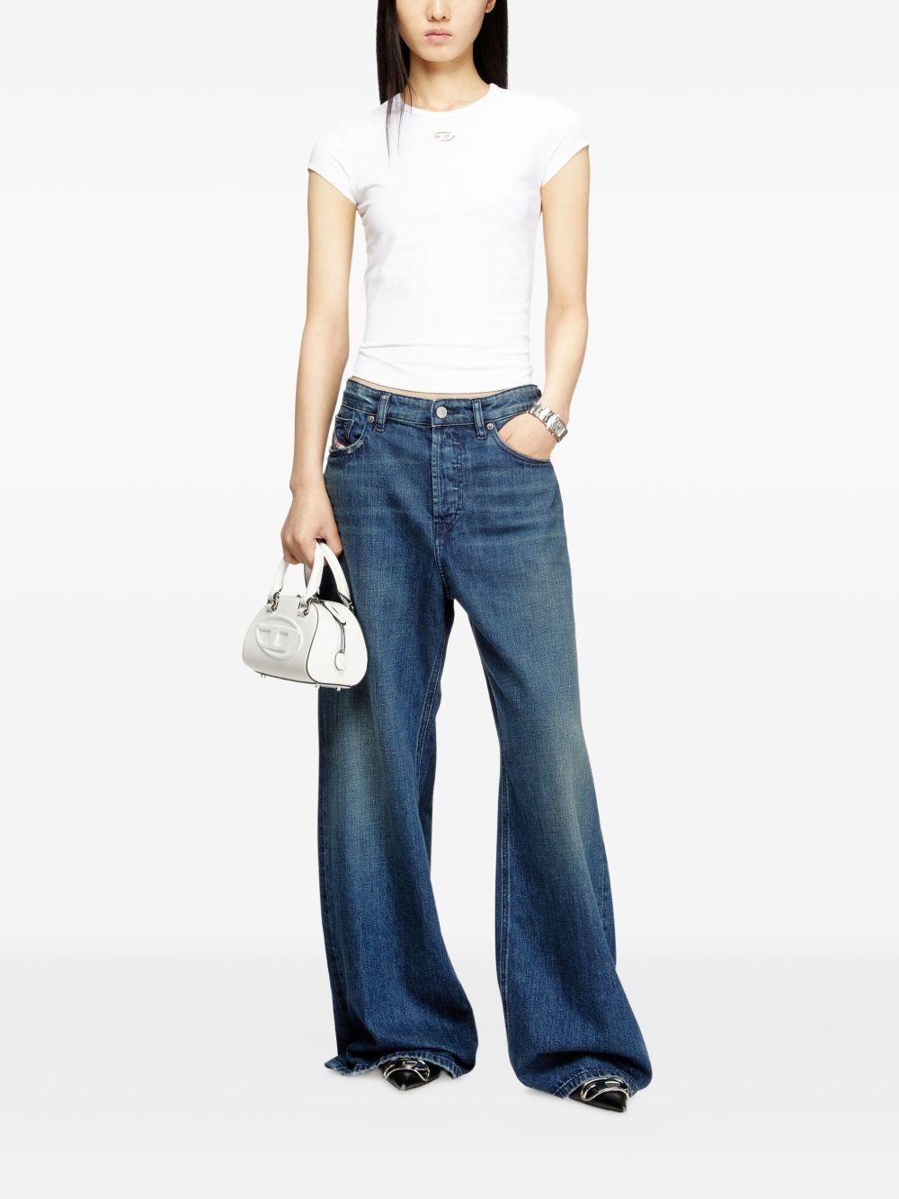 DIESEL T-shirt in cotone bianco a maniche corte 