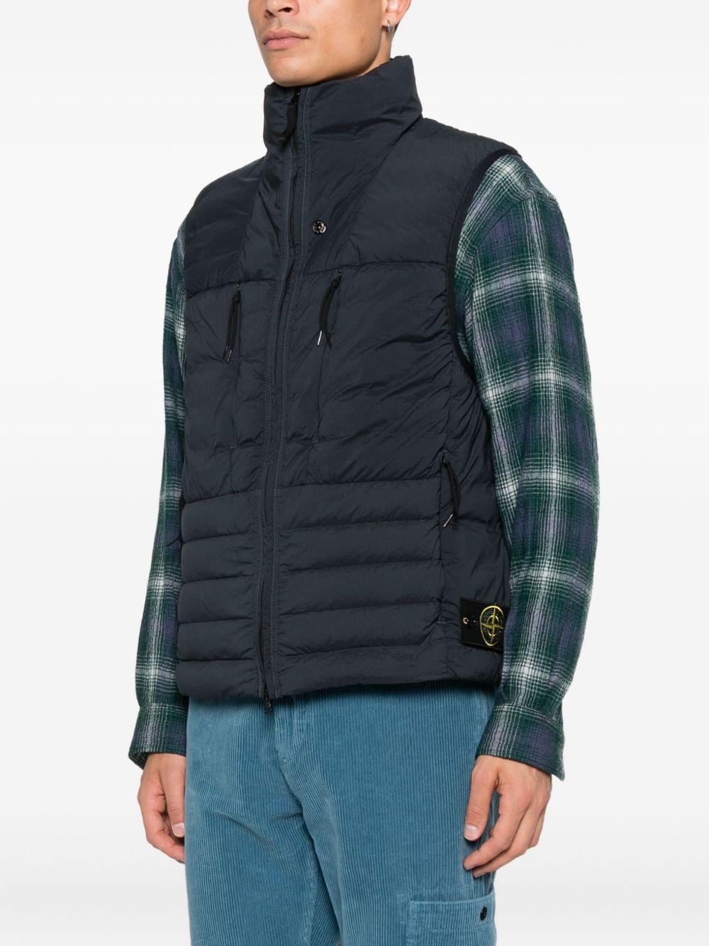 STONE ISLAND Gilet trapuntato blu 