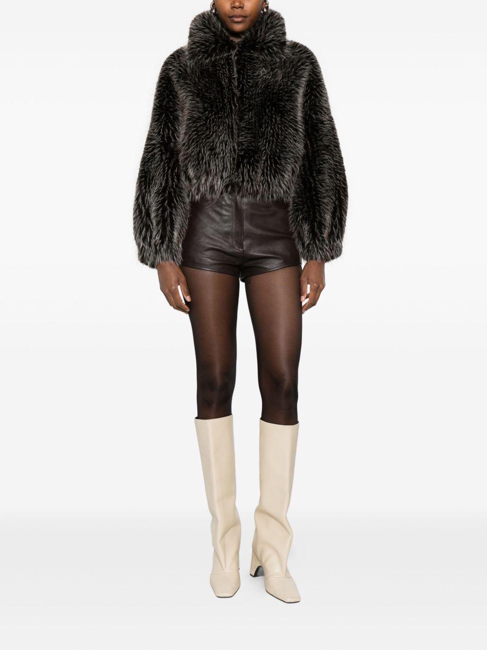 VALENTINI 1972 Giacca in ecopelliccia crop 