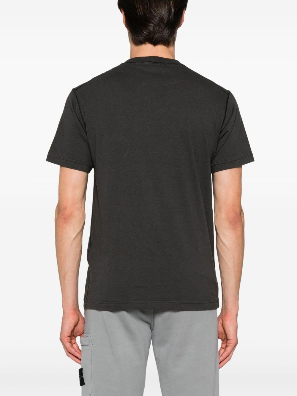 STONE ISLAND T-shirt girocollo in cotone con logo 