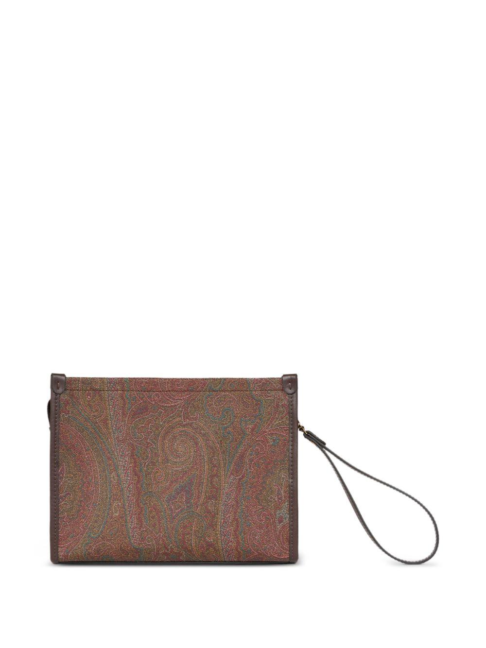 ETRO Borsa clutch 'Arnica' con logo Pegaso ricamato 