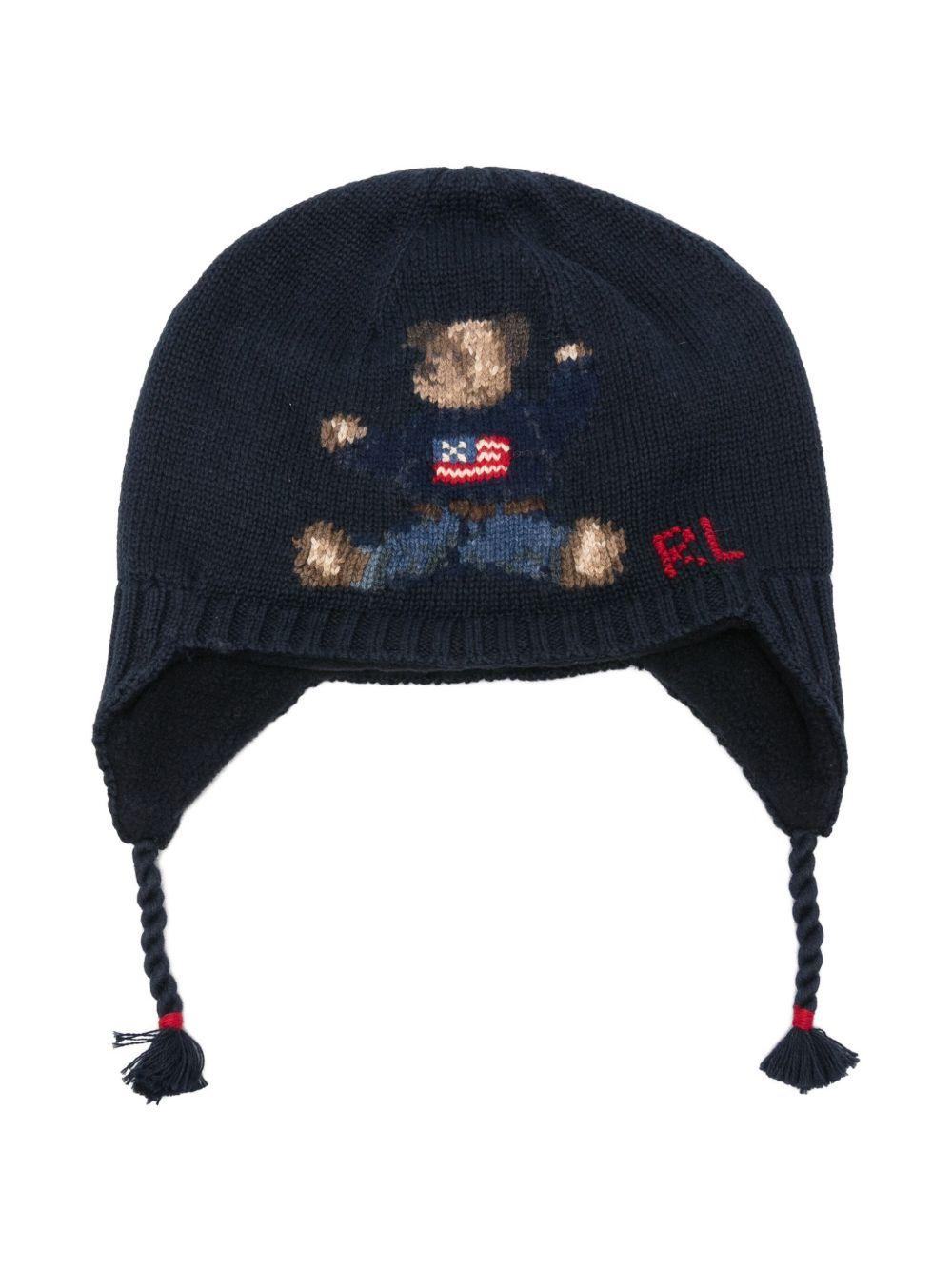 POLO RALPH LAUREN Berretto in lana con Teddy Bear 