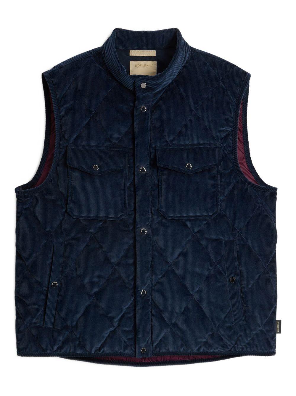WOOLRICH Gilet trapuntato blu 