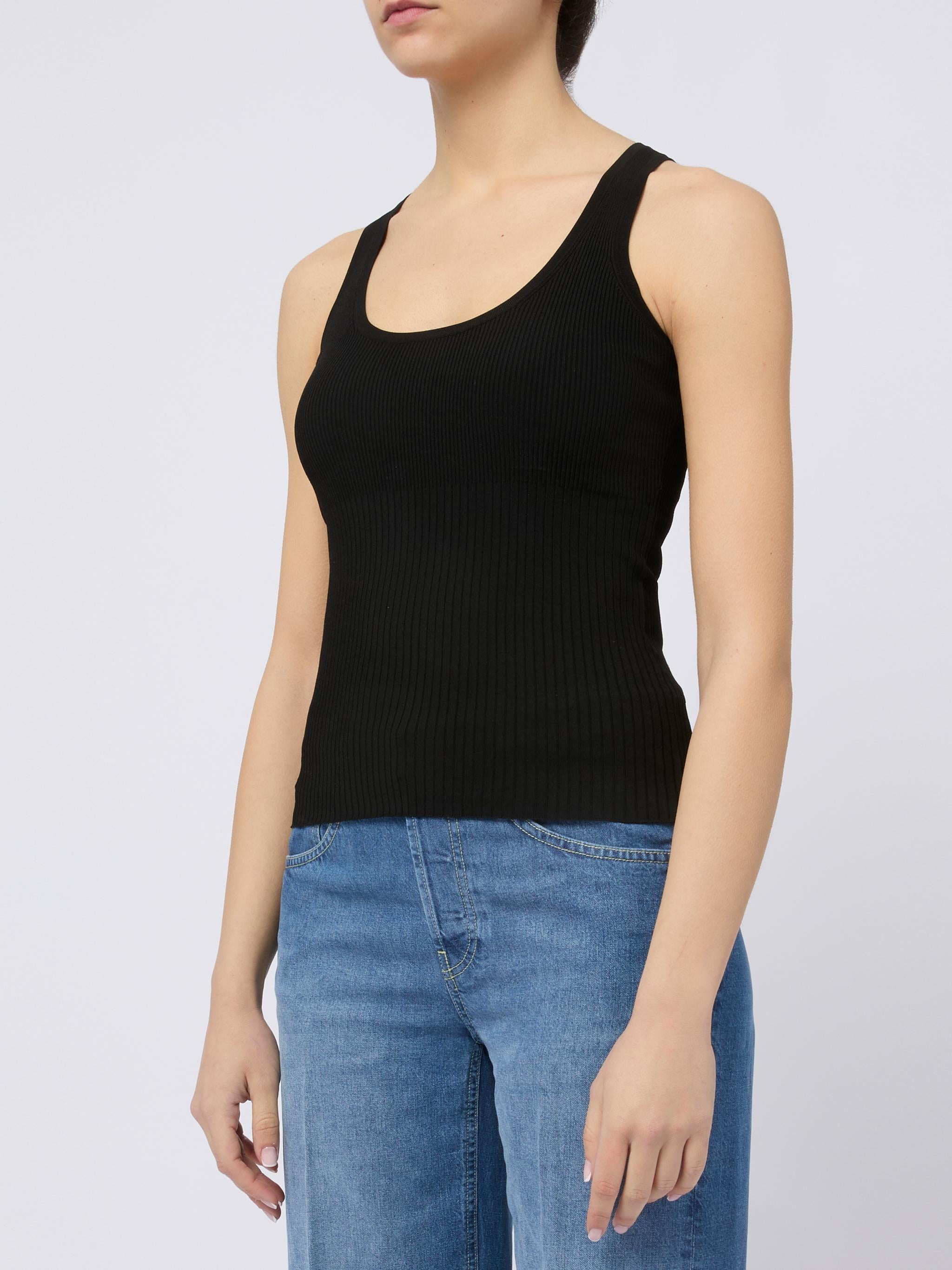 MAX MARA Top canotta Ghiro nero 