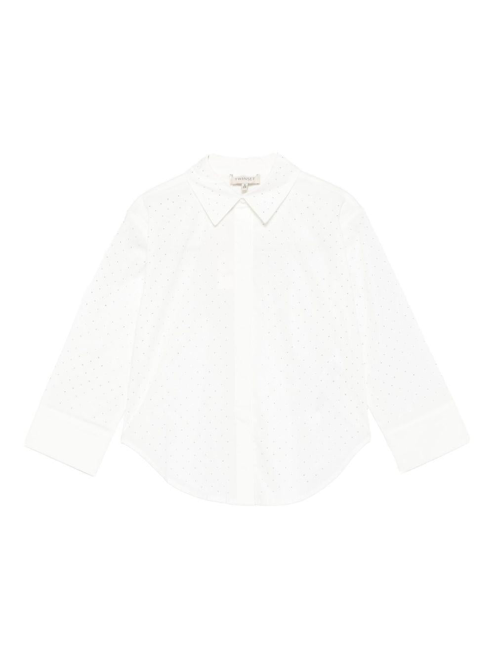 TWINSET Camicia in cotone bianco 