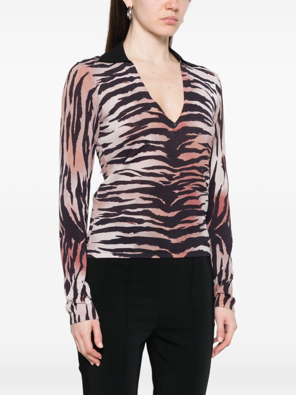 PINKO Camicia Erosione con stampa zebrata 