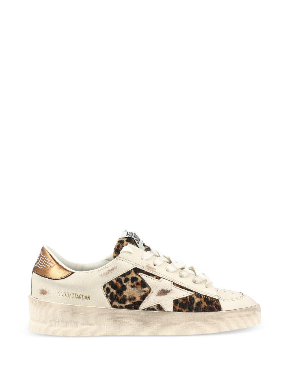 GOLDEN GOOSE Sneakers Stardan in pelle e cavallino leopardato 