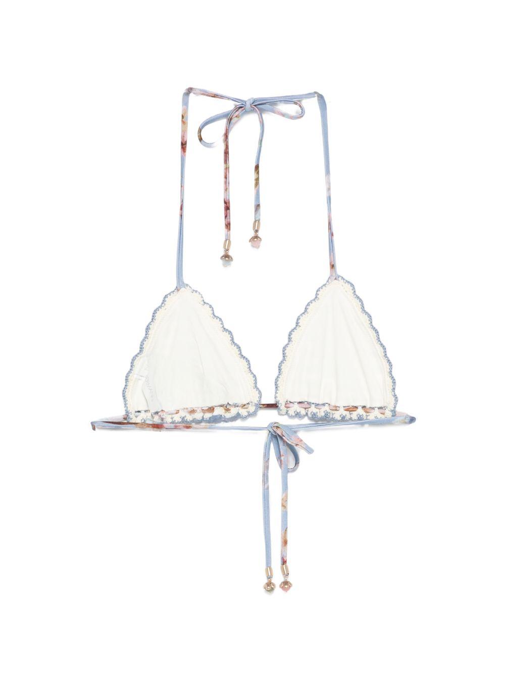 ZIMMERMANN Top bikini a triangolo ad uncinetto 