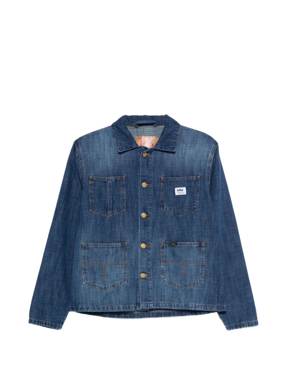LOIS Giubbotto di jeans effetto wash con tasche 