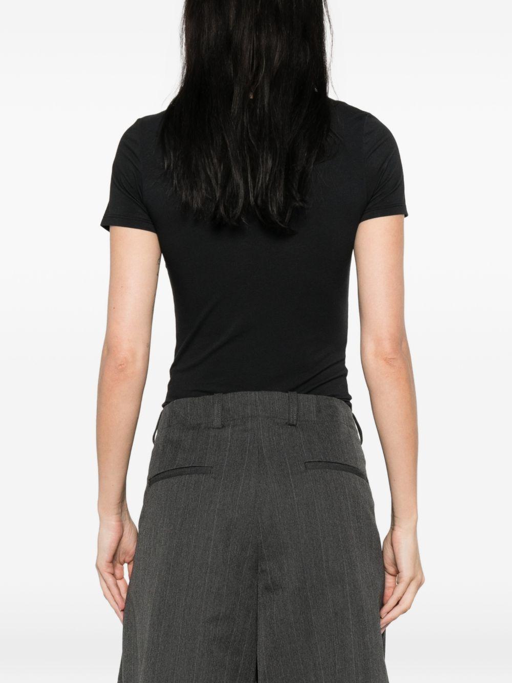 POLO RALPH LAUREN Body con maniche corte e logo ricamato nero 