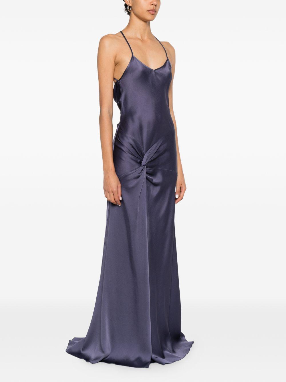 VICTORIA BECKHAM Abito lungo elegante blu 