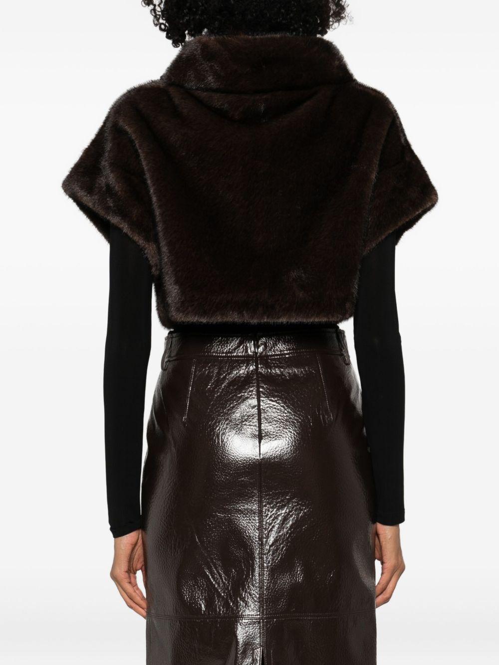 BETTA CORRADI Cappa marrone corta 