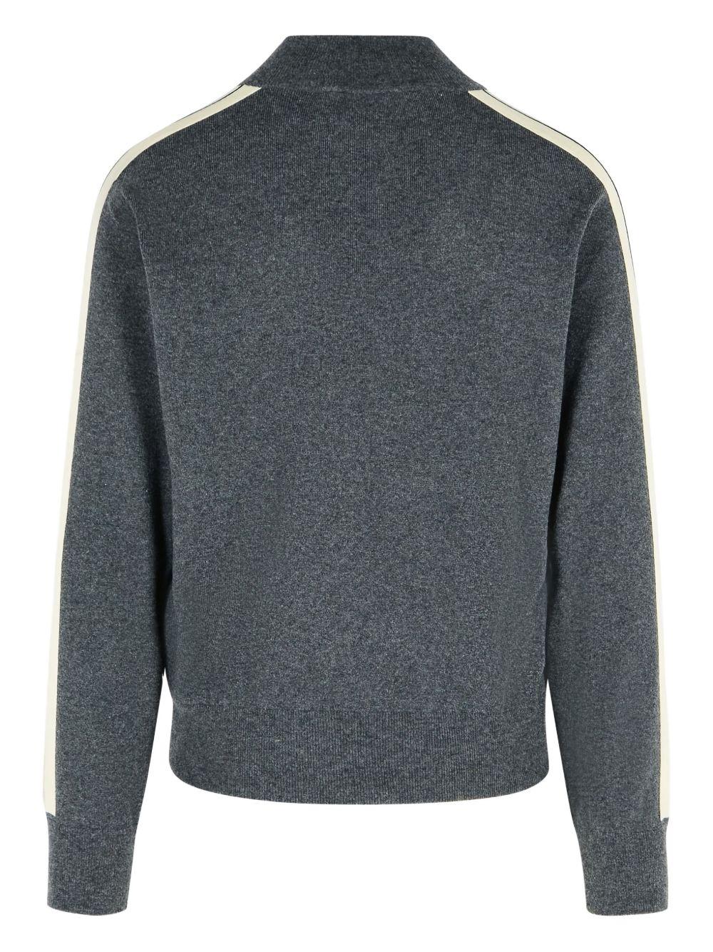 PALM ANGELS Felpa con zip e logo 