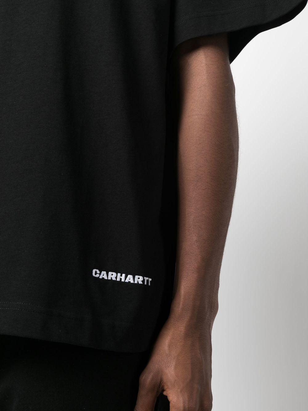 CARHARTT WIP T-shirt in cotone nero con logo 