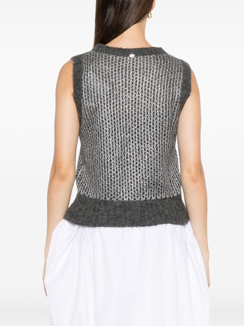 HERNO Top con dettaglio metallizzato 