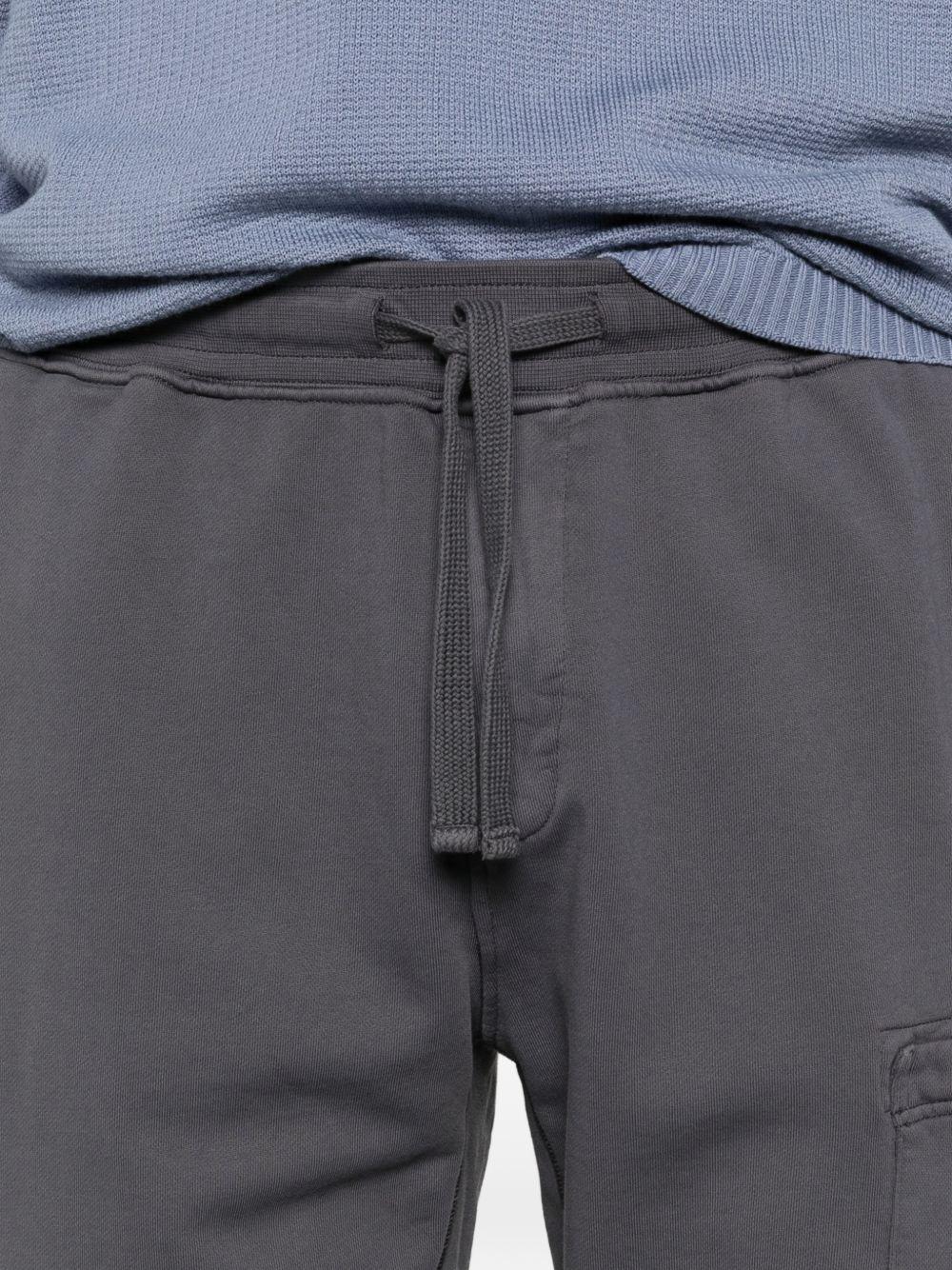 STONE ISLAND Shorts in cotone grigio con tasca 