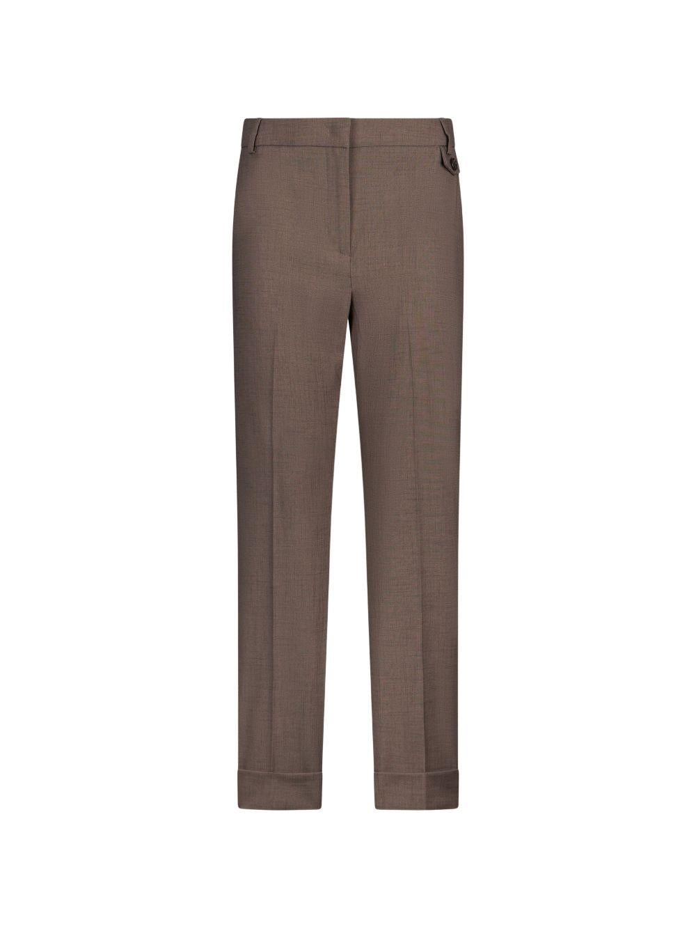 LIUJO Pantaloni eleganti marroni a gamba dritta 
