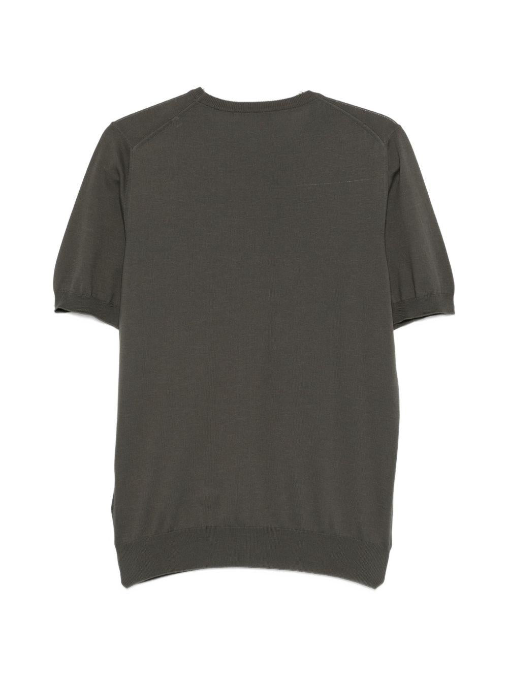 FAY T-shirt girocollo verde militare 