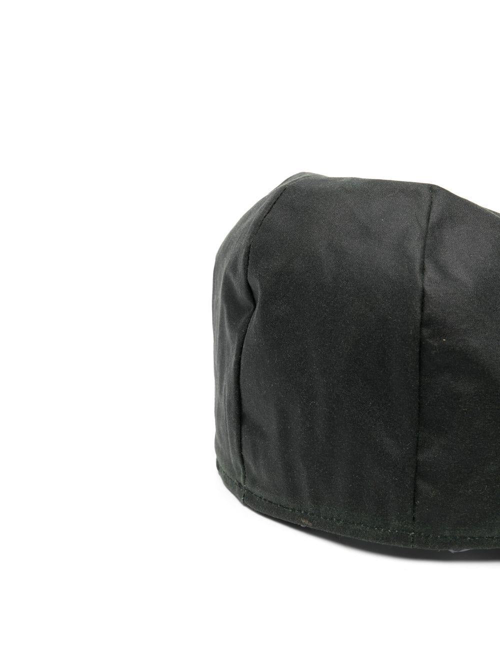 BARBOUR Cappello baker boy cerato verde oliva 