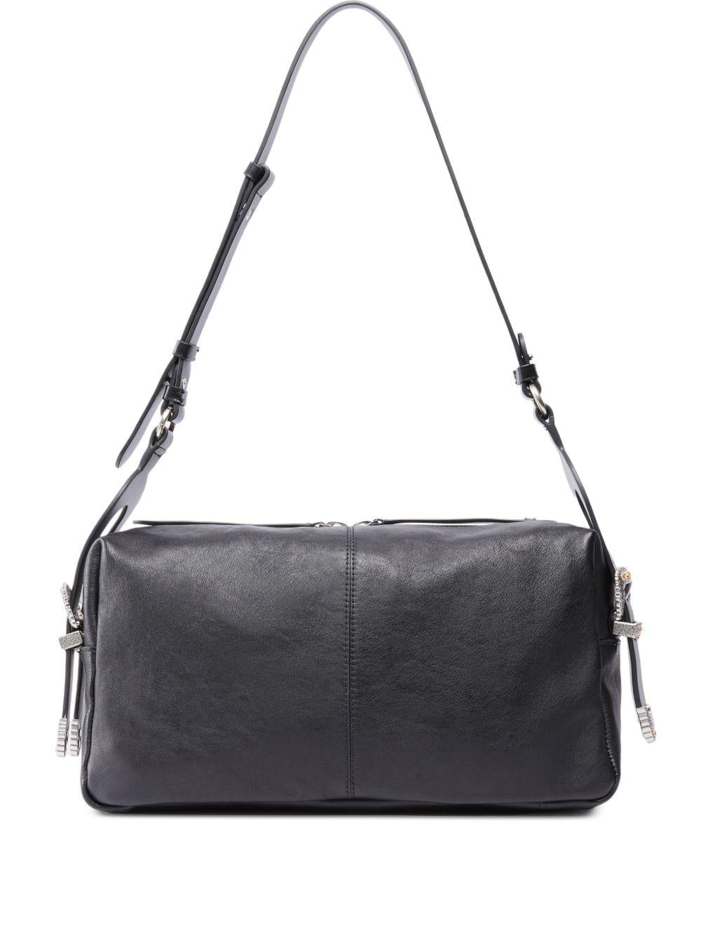 PINKO Borsa a spalla Classic in pelle nera 