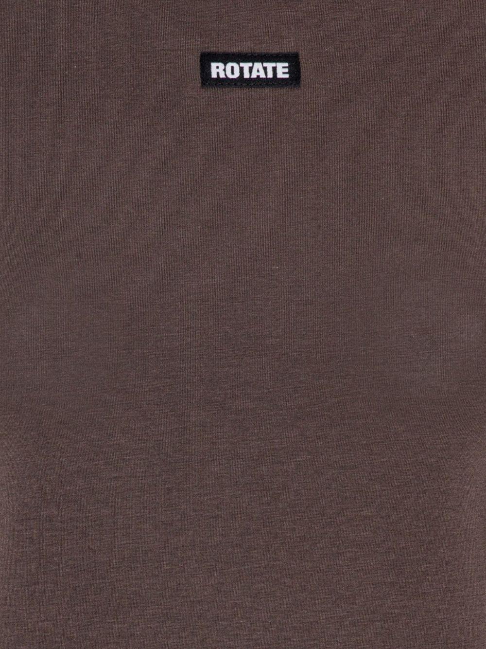 ROTATE T-shirt marrone con logo 