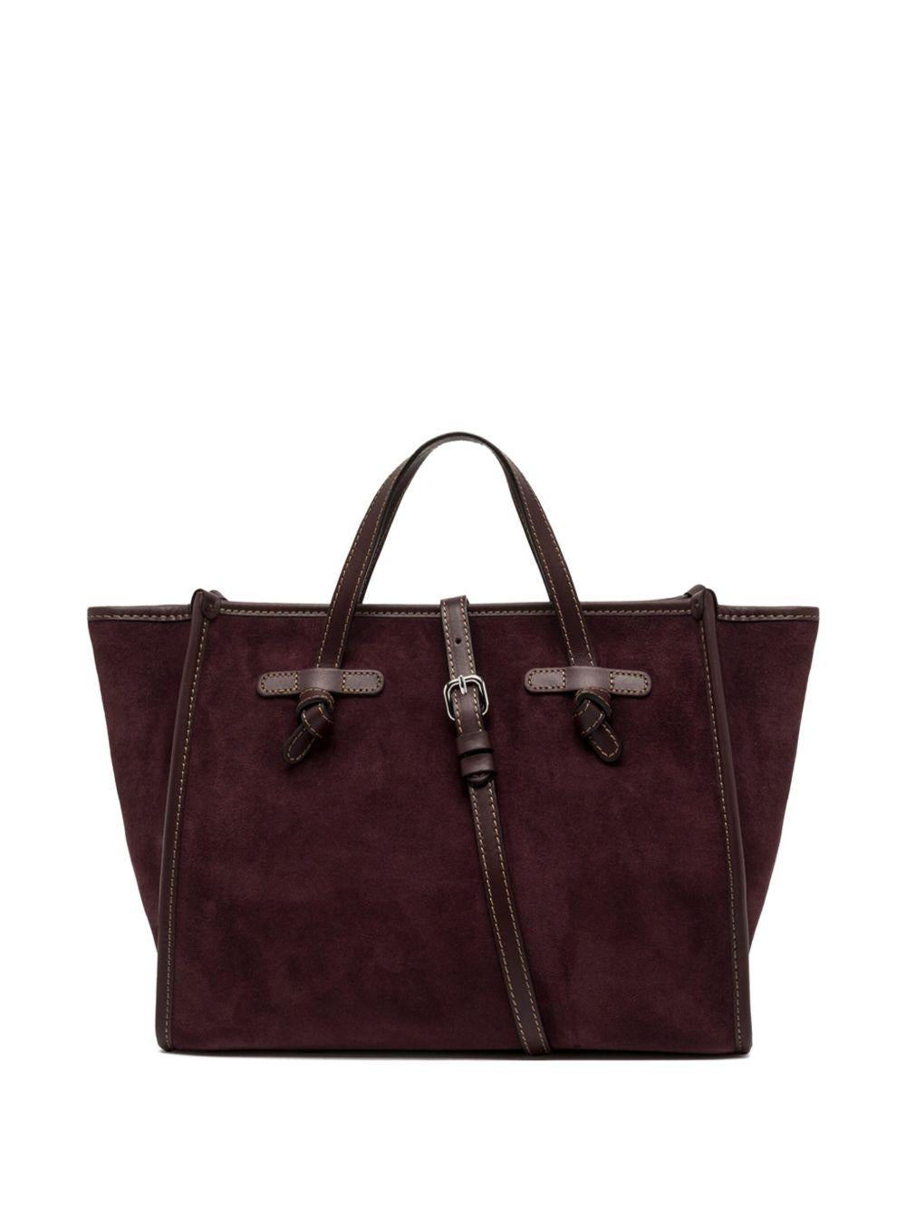 GIANNI CHIARINI Borsa a mano Miss Marcella 32 in camoscio marrone 