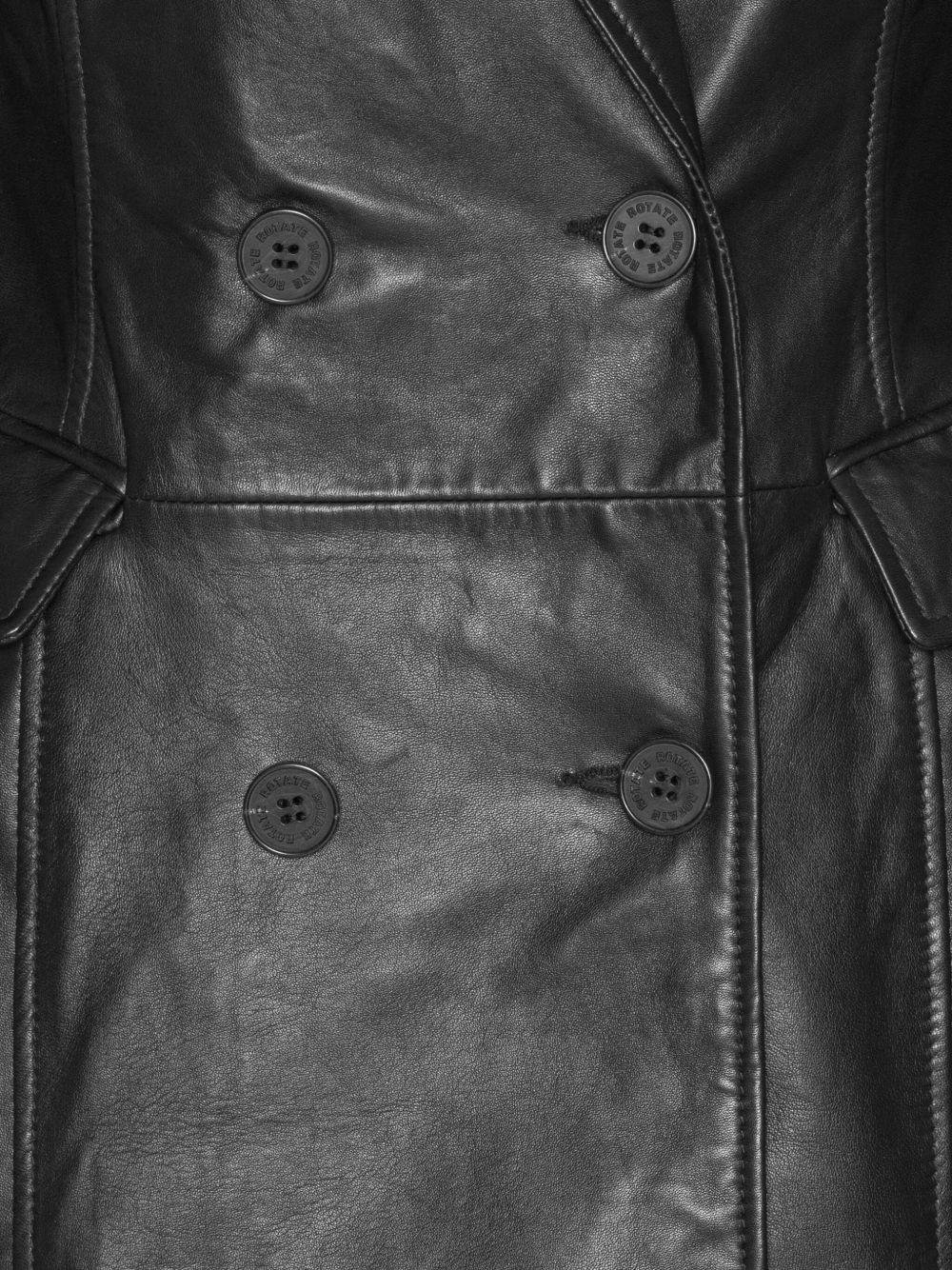 ROTATE Trench in pelle di agnello nera 