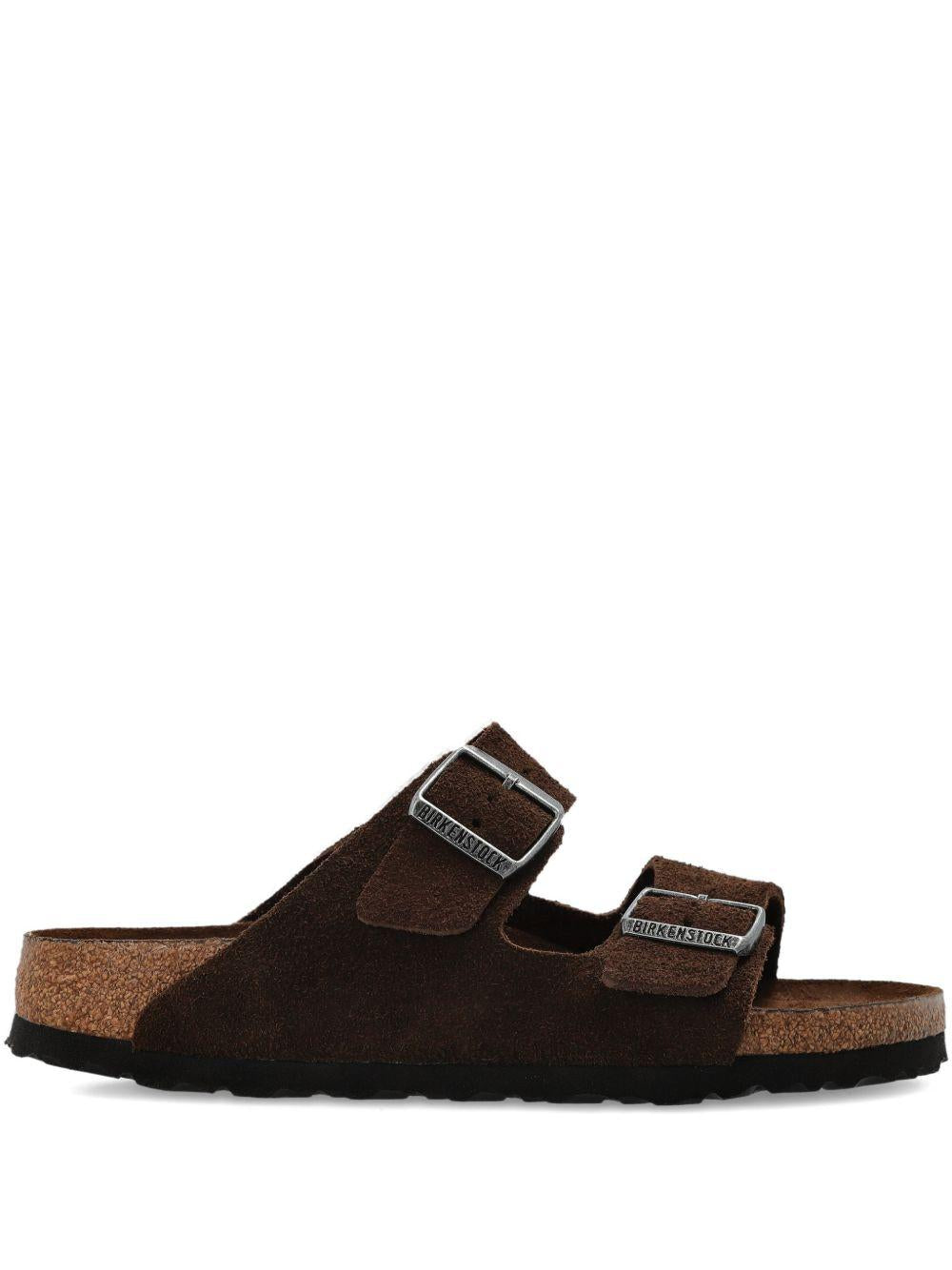 BIRKENSTOCK Ciabatte Arizona in suede marrone 