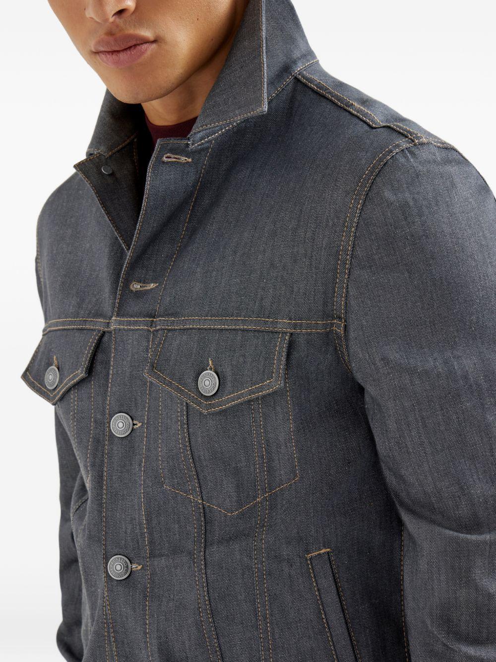 BRUNELLO CUCINELLI Giacca in denim con bottoni 
