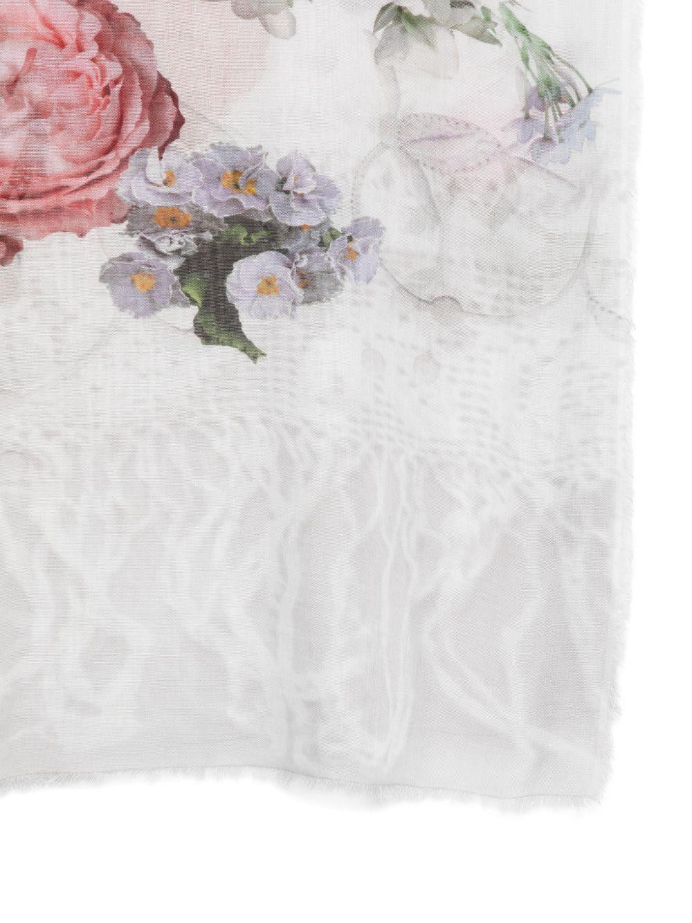 FALIERO SARTI Foulard Fosca con decorazione fiori 