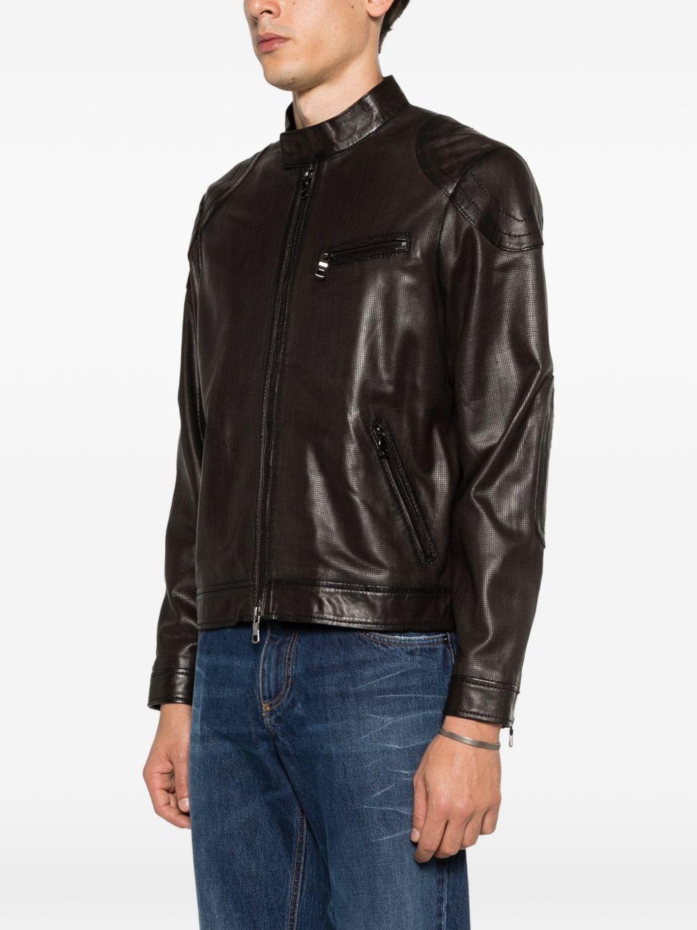 THE JACK AND JACKIE LEATHERS Giacca Rogue in pelle nera 
