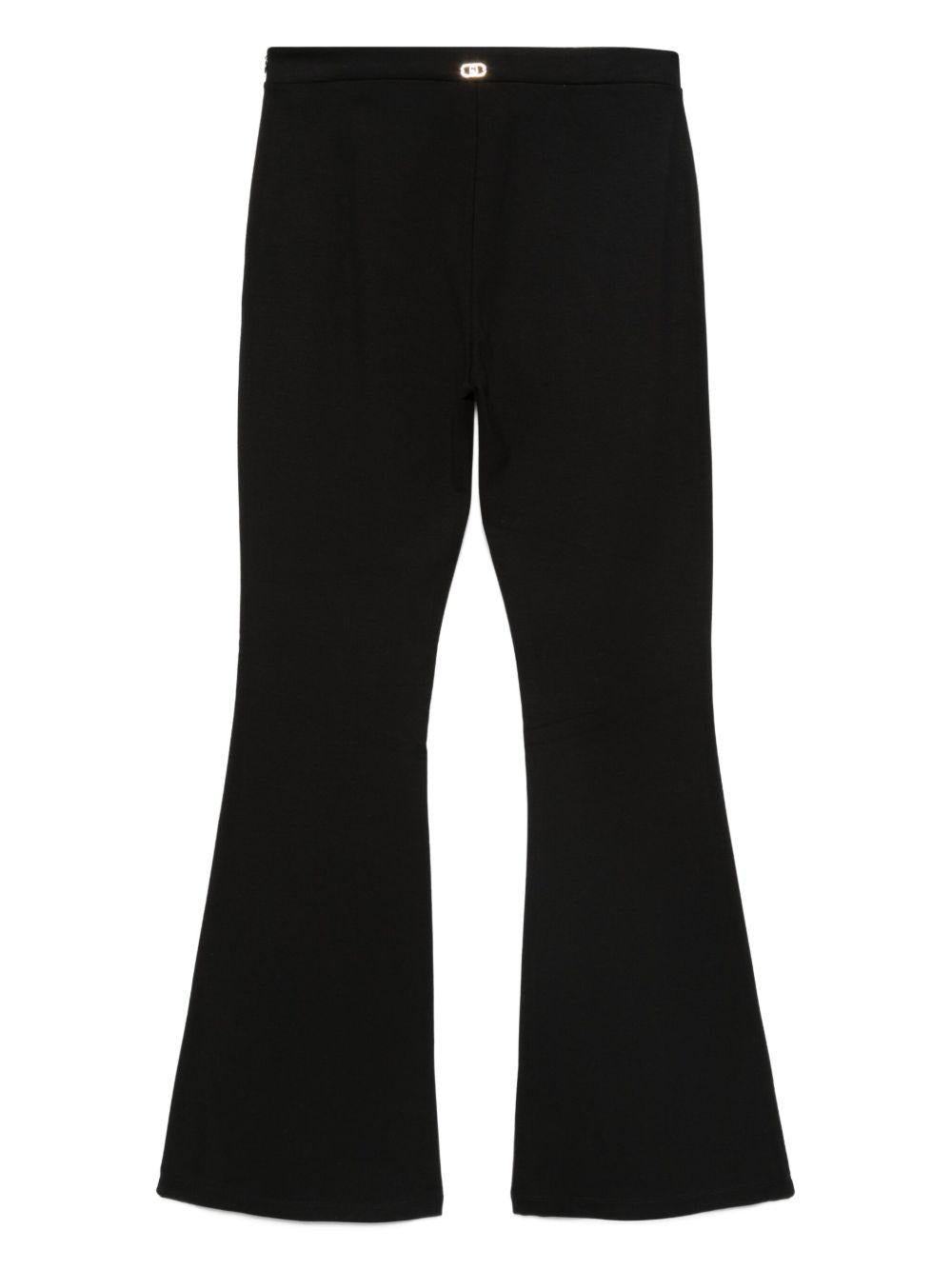 LIUJO Pantaloni neri a zampa 