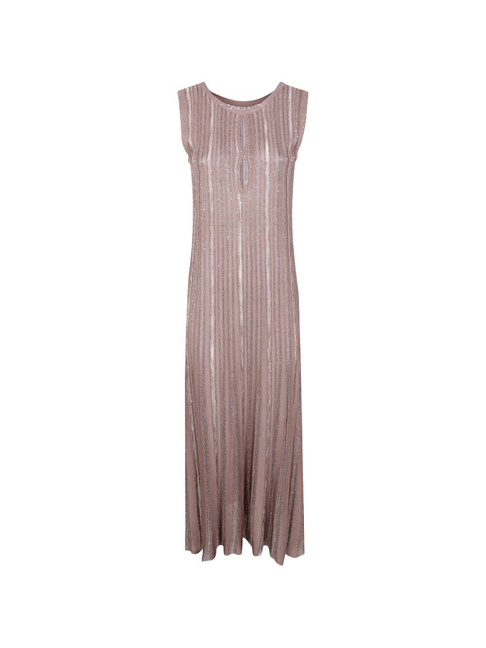 D EXTERIOR Abito lungo in maglia con micropaillettes 