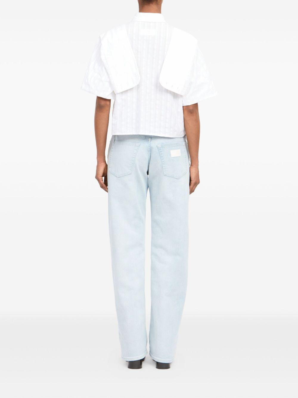 MM6 MAISON MARGIELA Camicia in jacquard bianca 
