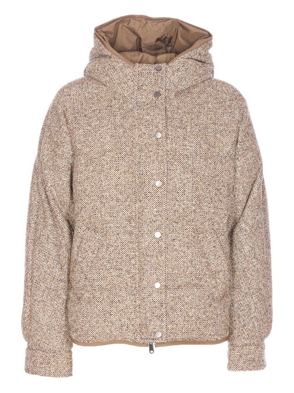 BRUNELLO CUCINELLI Piumino con motivo chevron 